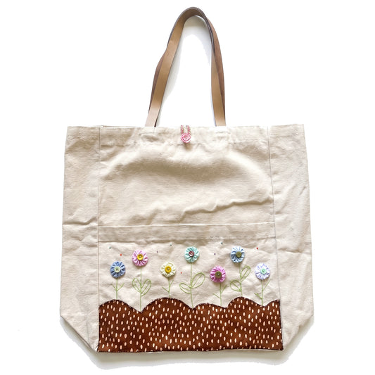 UPCYCLED GARDEN FLOWER TOTE PURSE