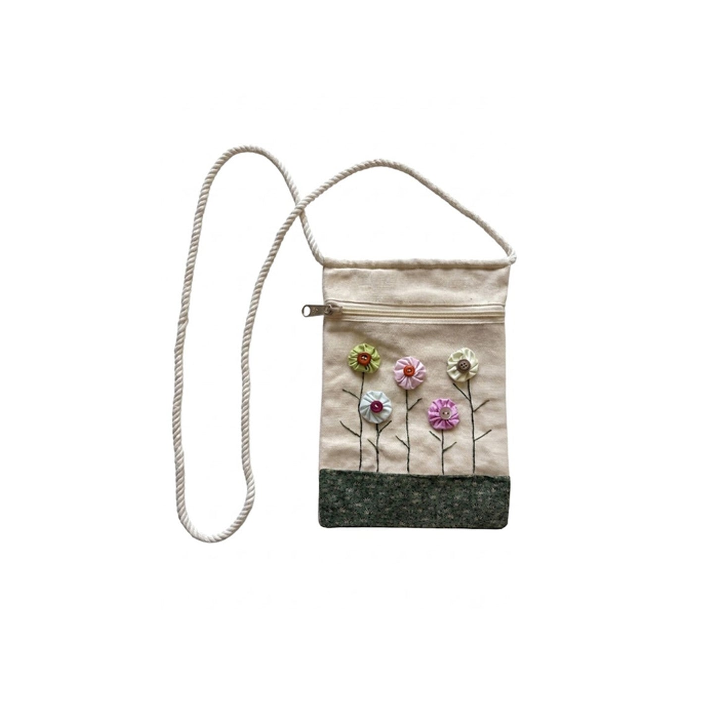 UPCYCLED GARDEN FLOWER MINI CROSSBODY BAG