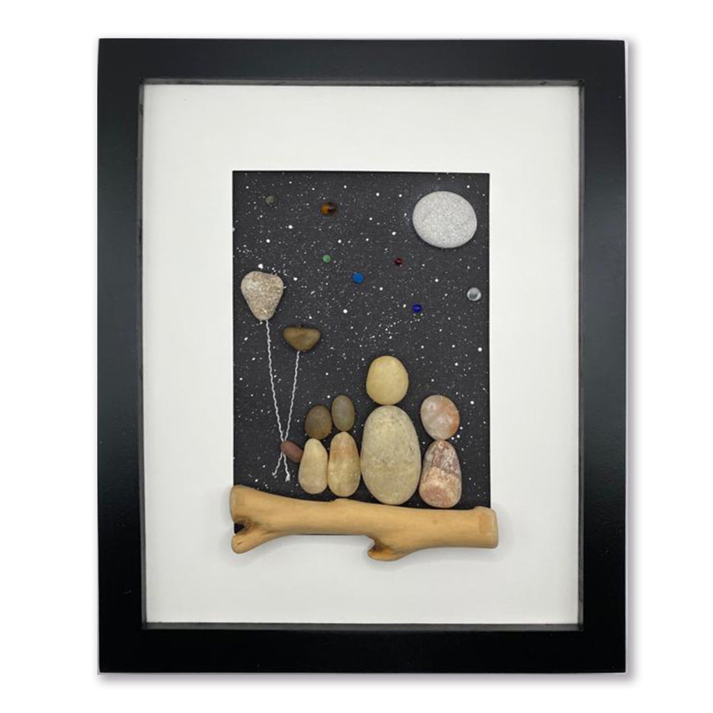 PEBBLE ART / TOGETHER / 8"x10" in 4"X6" MATT / BLACK FRAME